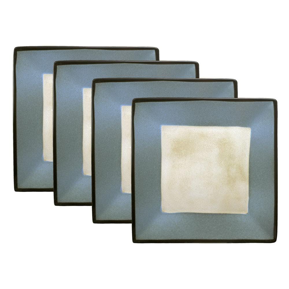 Belmont Set of 4 Blue Square Dinner Plates