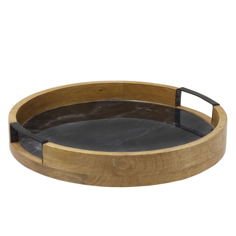 Black Marble Lazy Susan Serve Tray