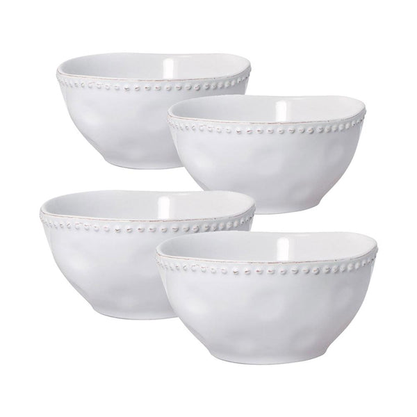 Everyday White® Beaded Set of 4 Soup Cereal Bowls