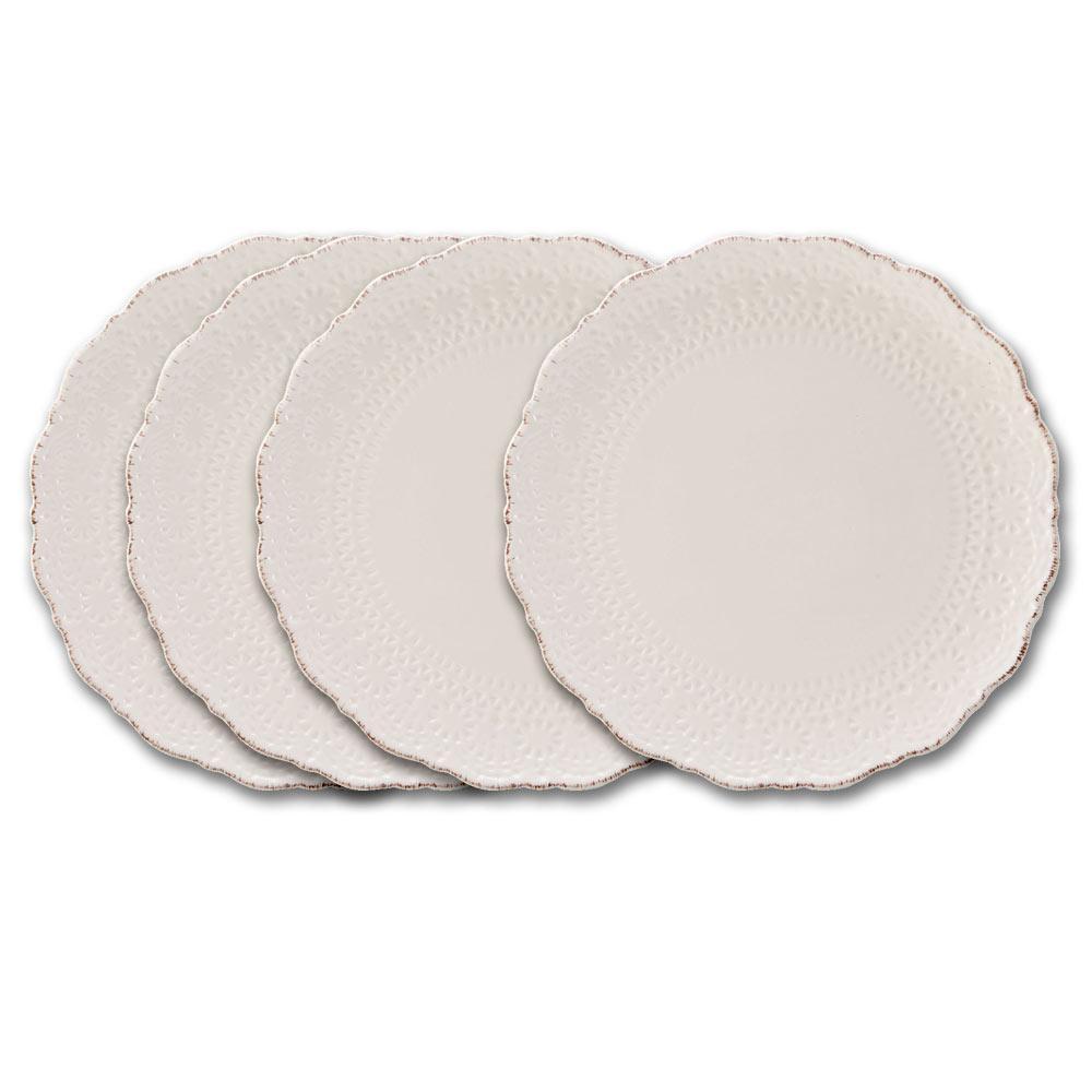 Chateau Cream Set of 4 Dinner Plates