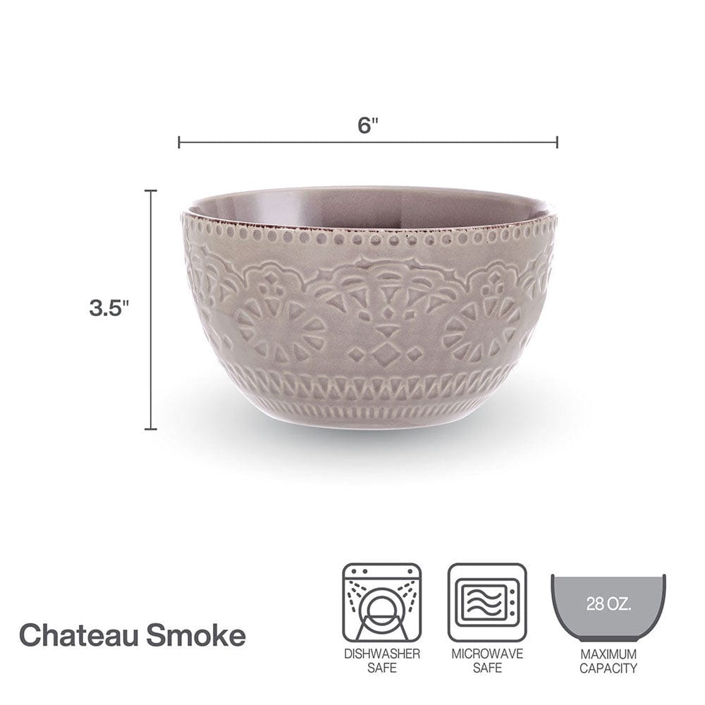 Chateau Smoke Set of 4 Soup Cereal Bowls