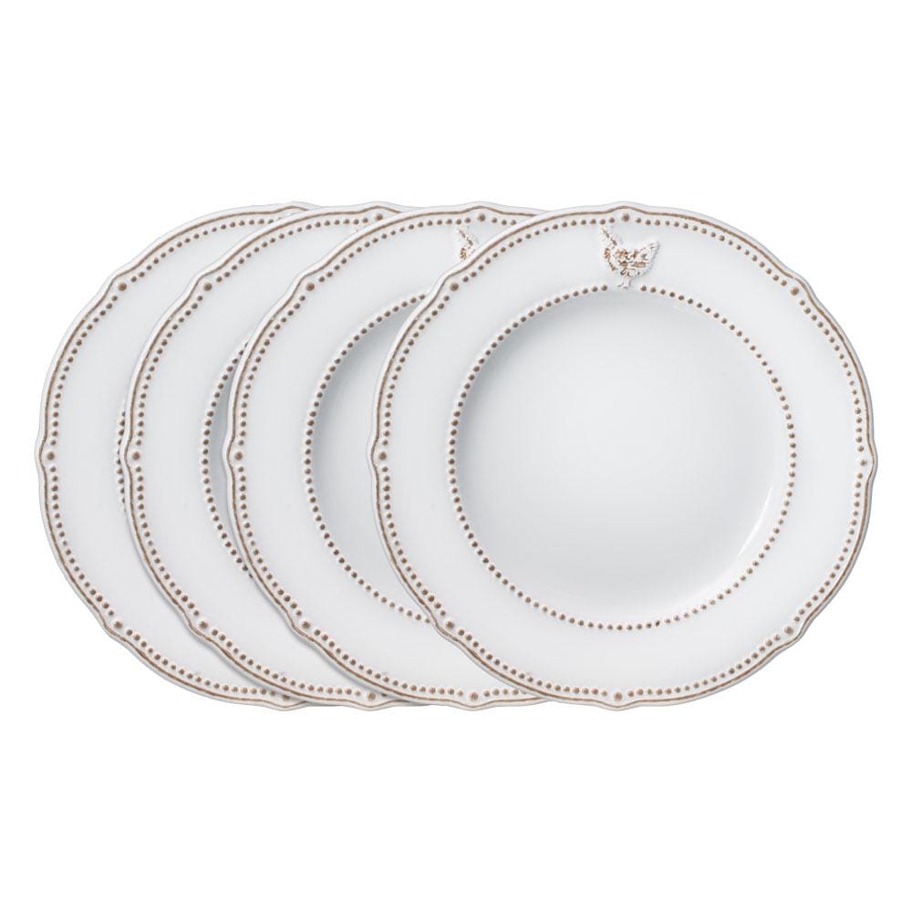 Farmhouse Hen Set of 4 Dinner Plates