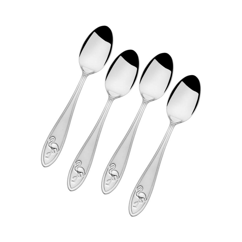 Flamingo Set of 4 Demitasse Mini Coffee Spoons