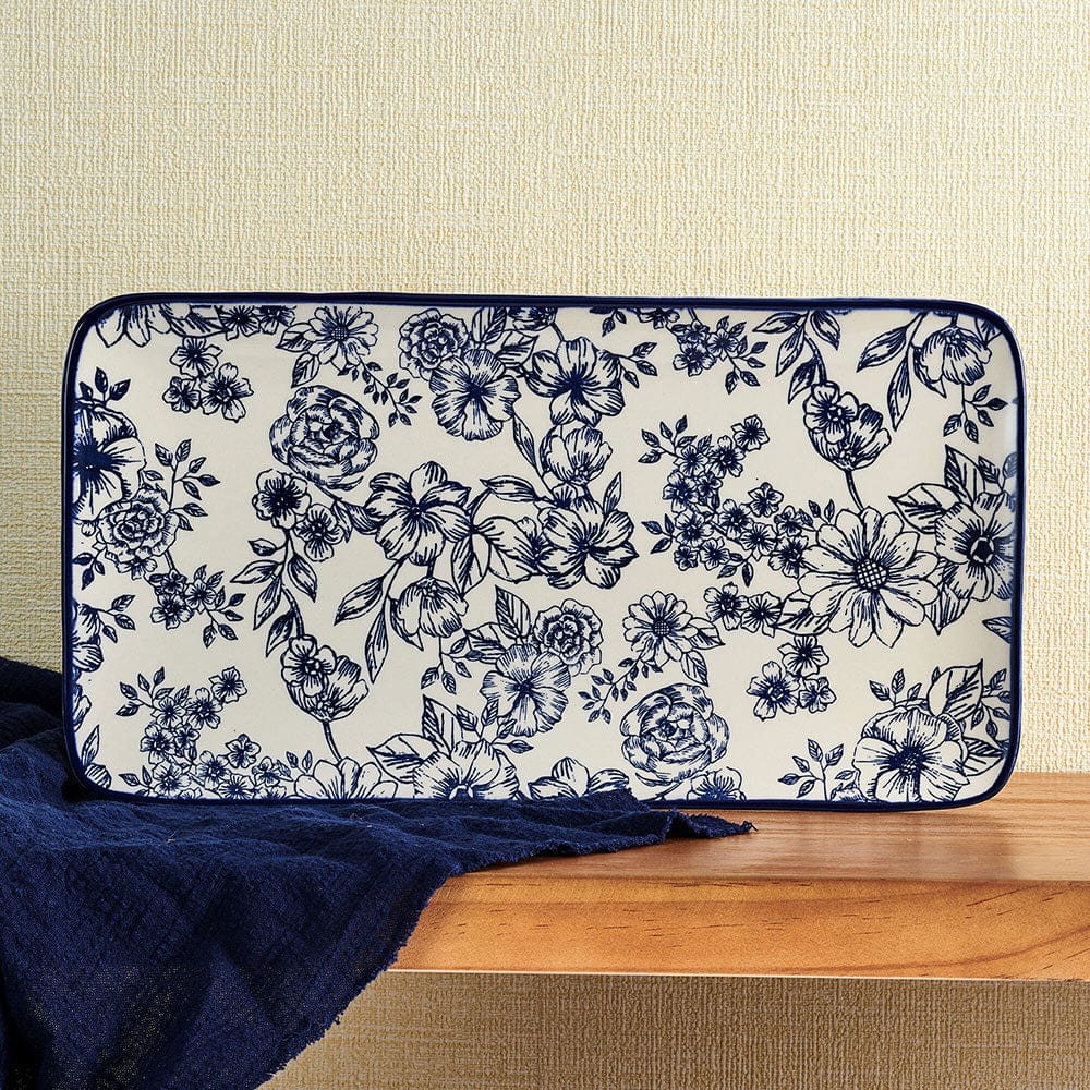 Gabriela Blue Rectangular Platter