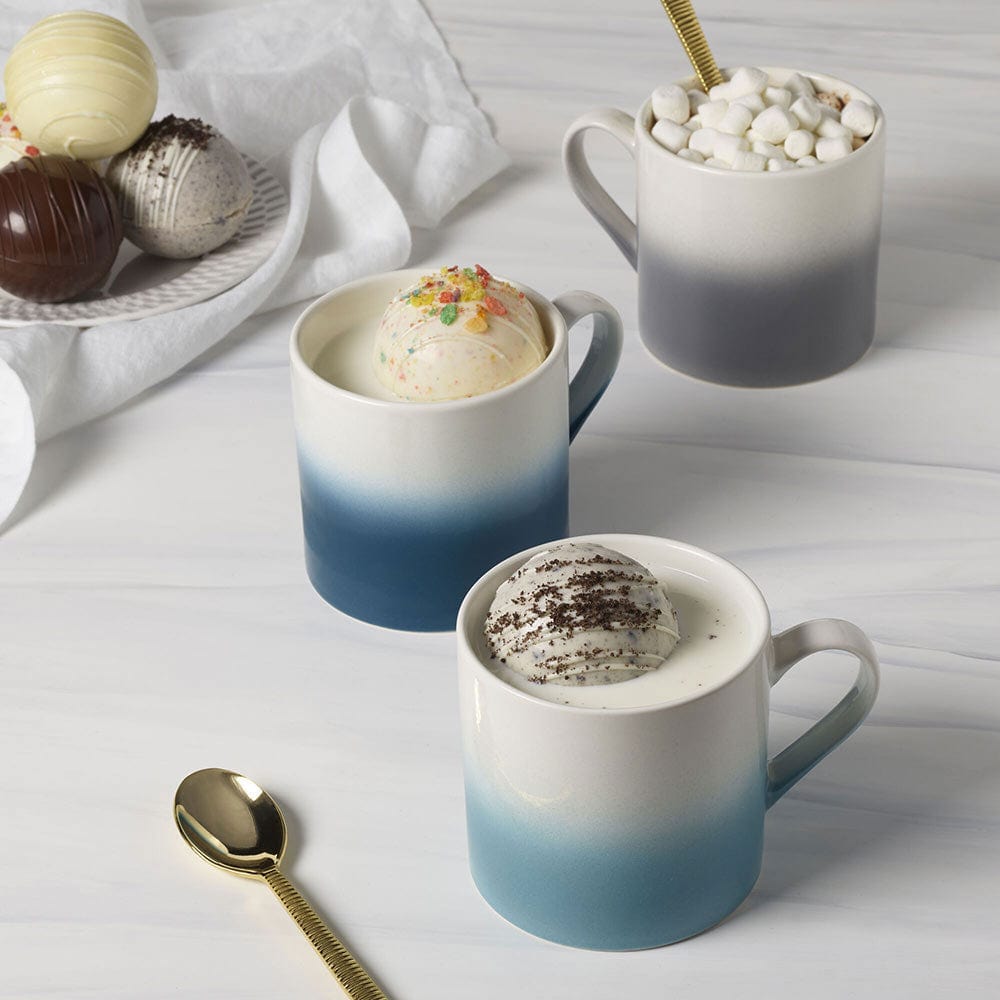 Hot Chocolate Bomb Set of 6 Mugs with Set of 2 Molds