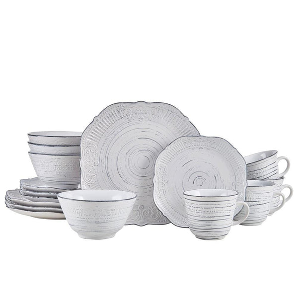 Pfaltzgraff Pierce 16-Piece Dinnerware Set, Service for 4, Gray