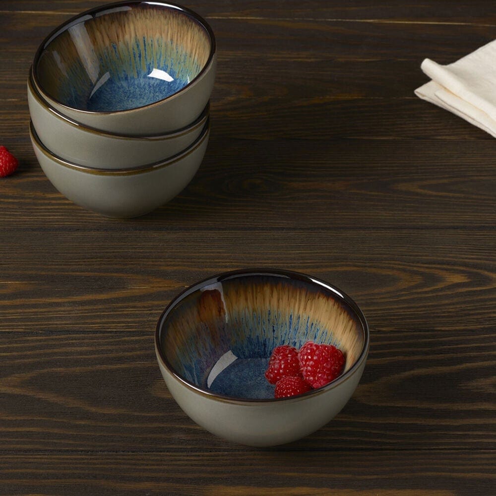 Monroe Blue Set of 4 Fruit Bowls