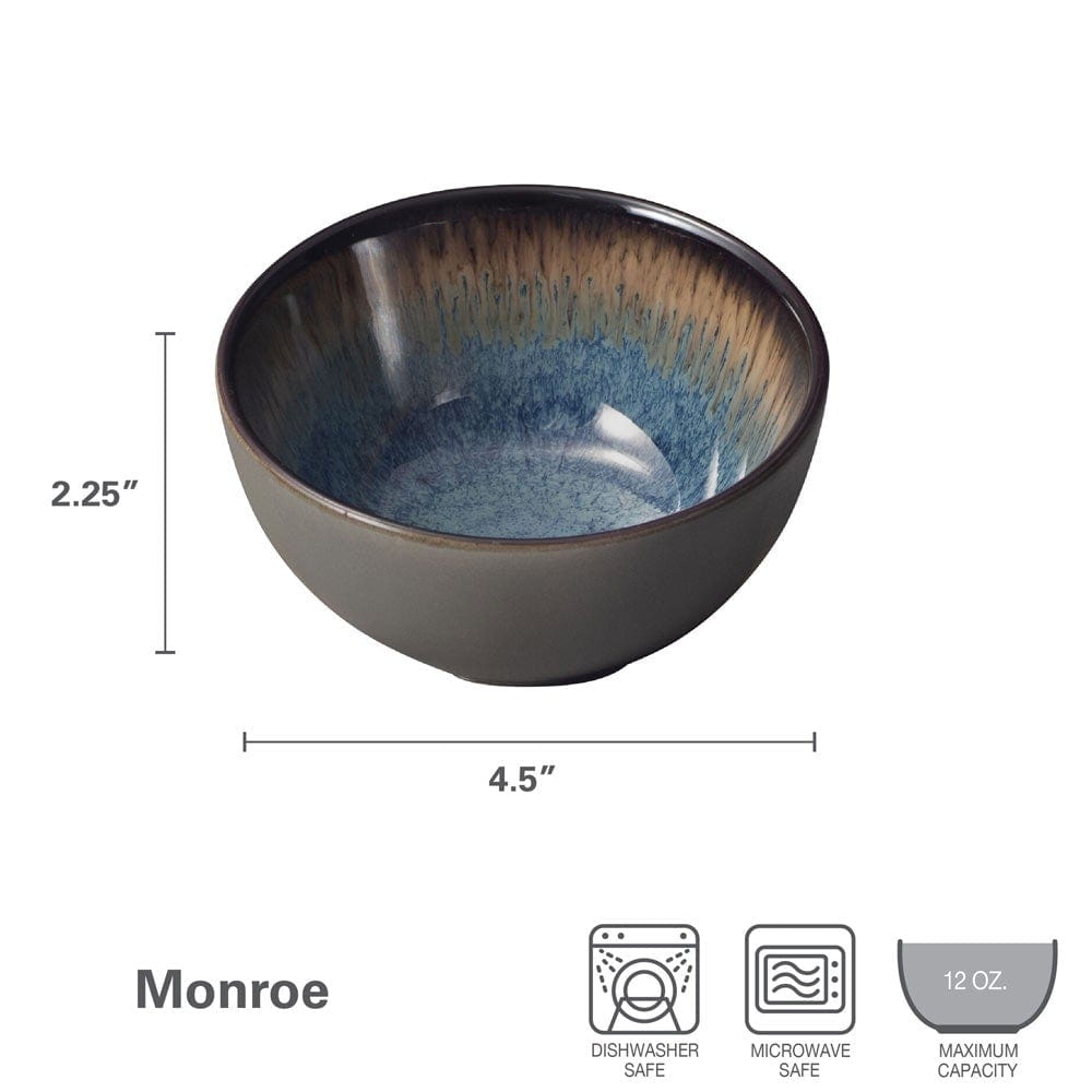 Monroe Blue Set of 4 Fruit Bowls