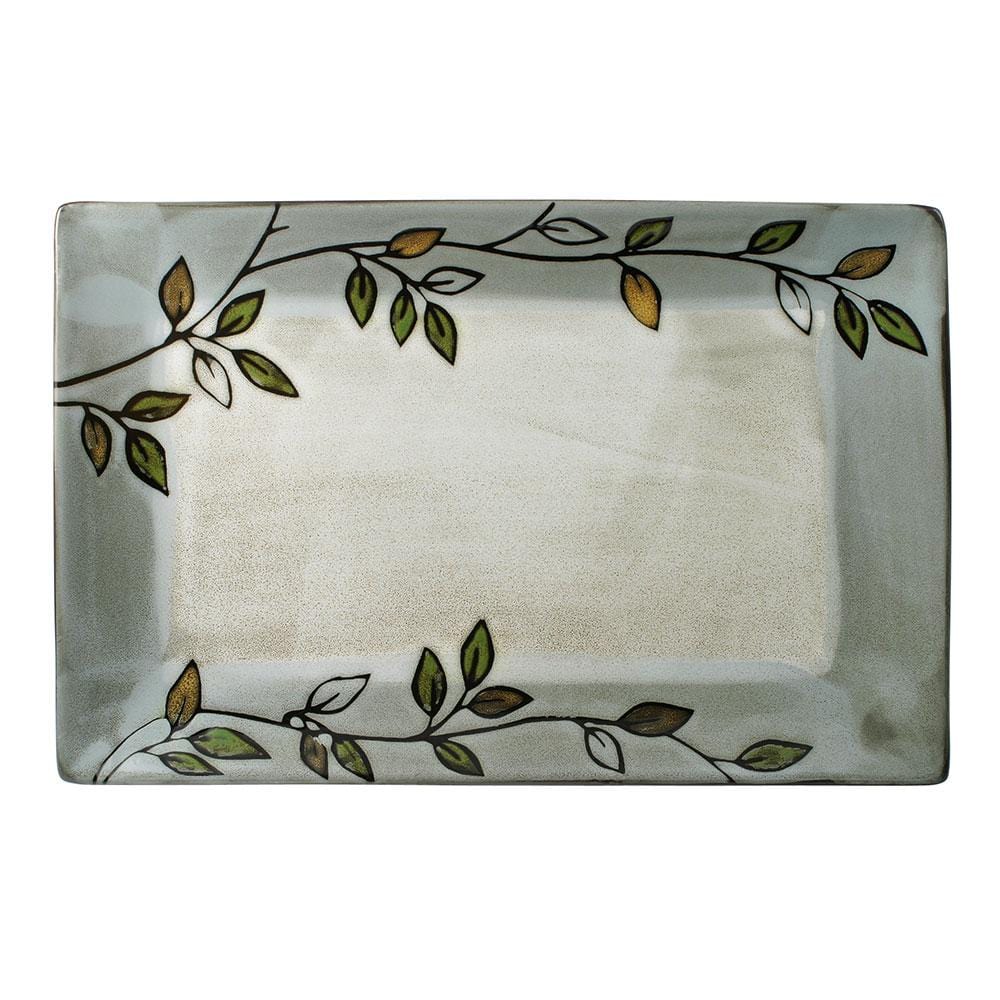 Rustic Leaves Rectangular Platter