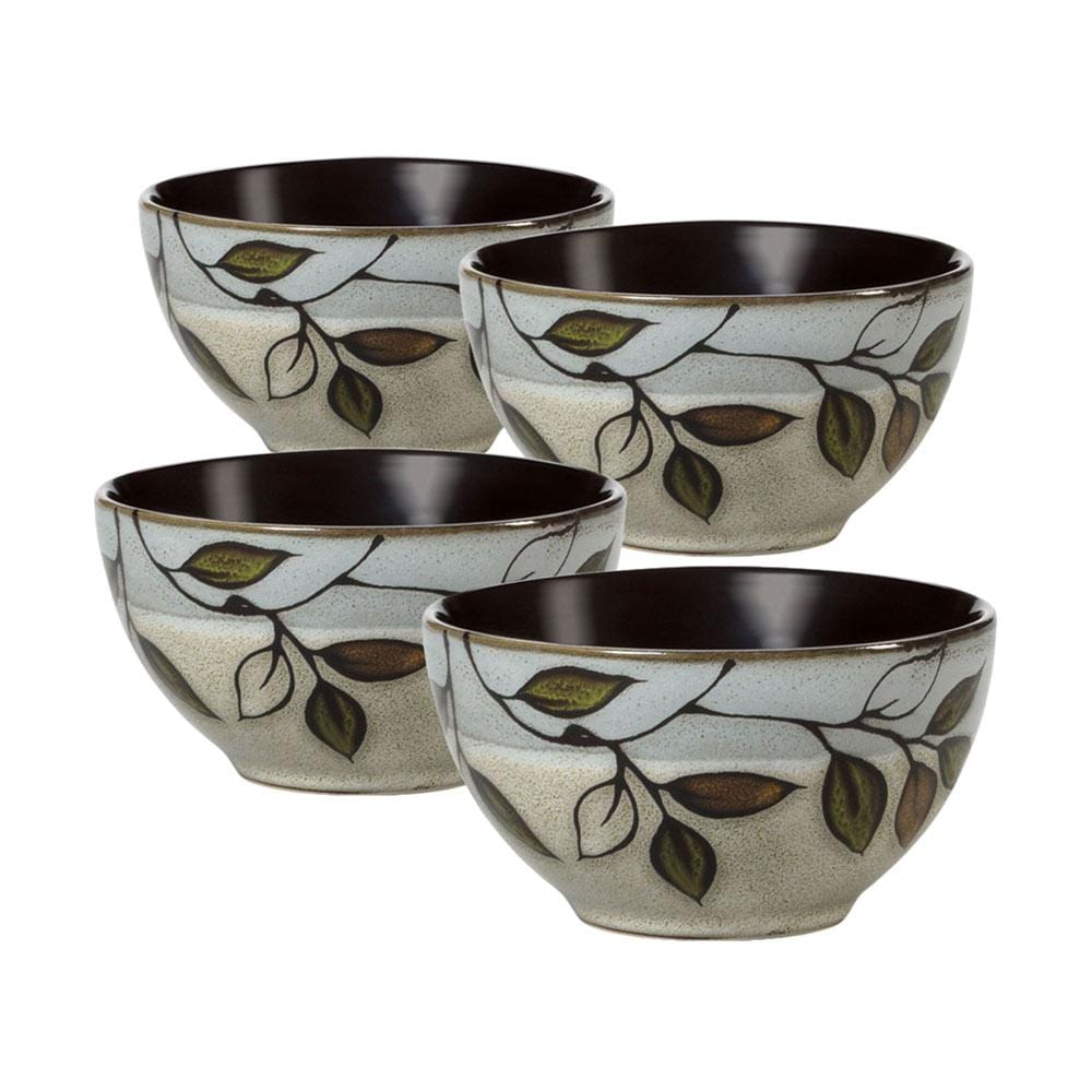 Rustic Leaves Set of 4 Fruit Bowls