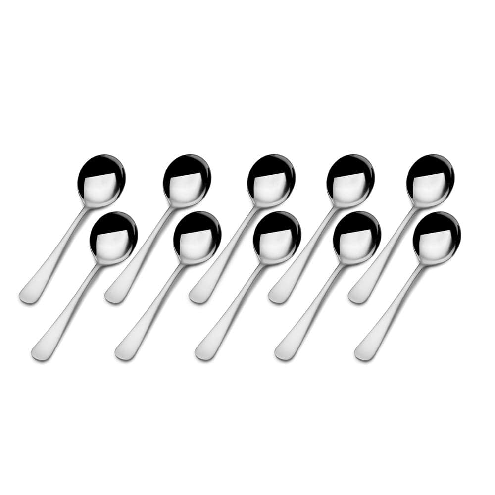 Satin Symmetry Set of 10 Bouillon Spoons