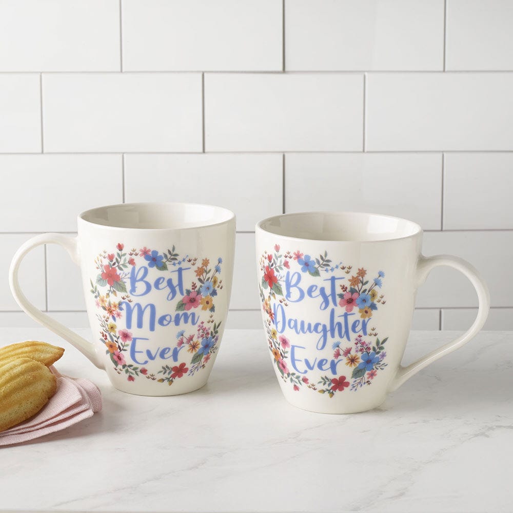 Sentiment Mugs Set of 2 Best Daughter Best Mom Ever Mugs