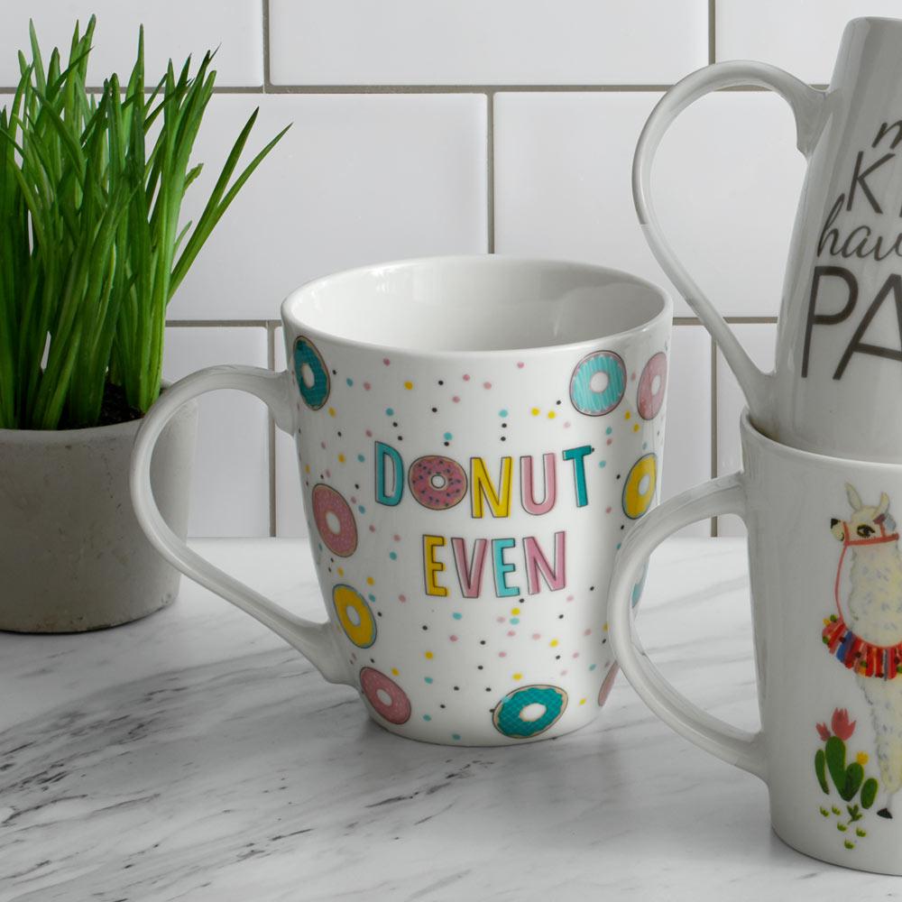 Sentiment Mugs Set of 2 Donut Mugs