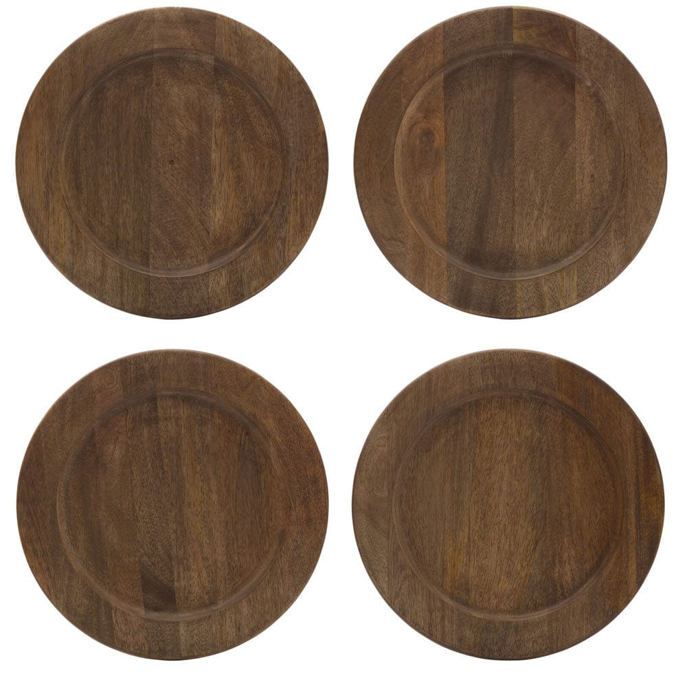 Mango Wood Set of 4 Charger Plates