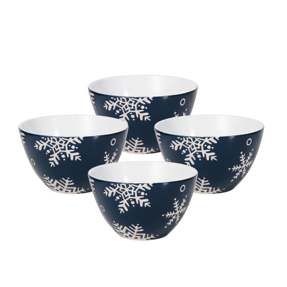 Snow Flurry Set of 4 Soup Cereal Bowls