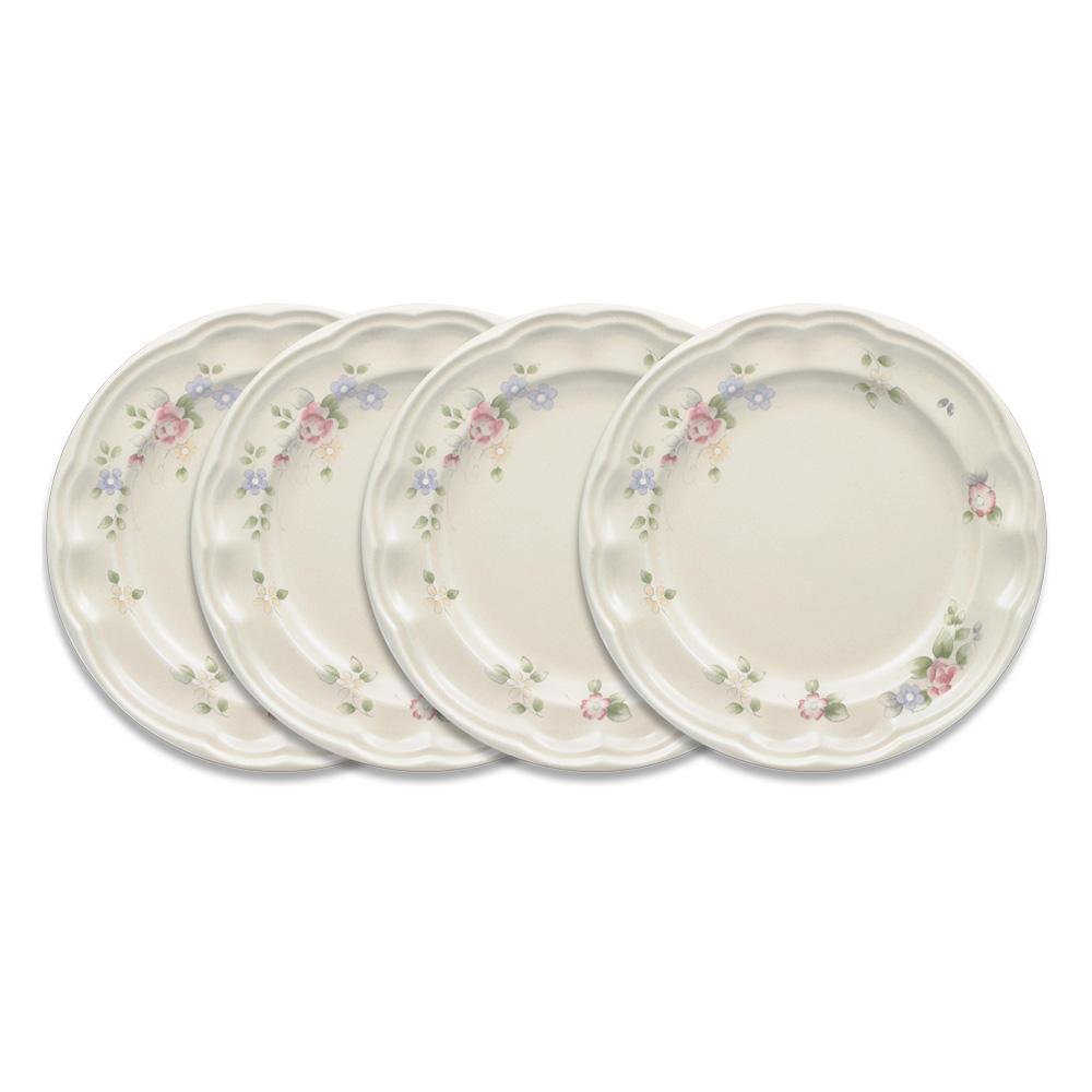 Tea Rose Set of 4 Luncheon Plates