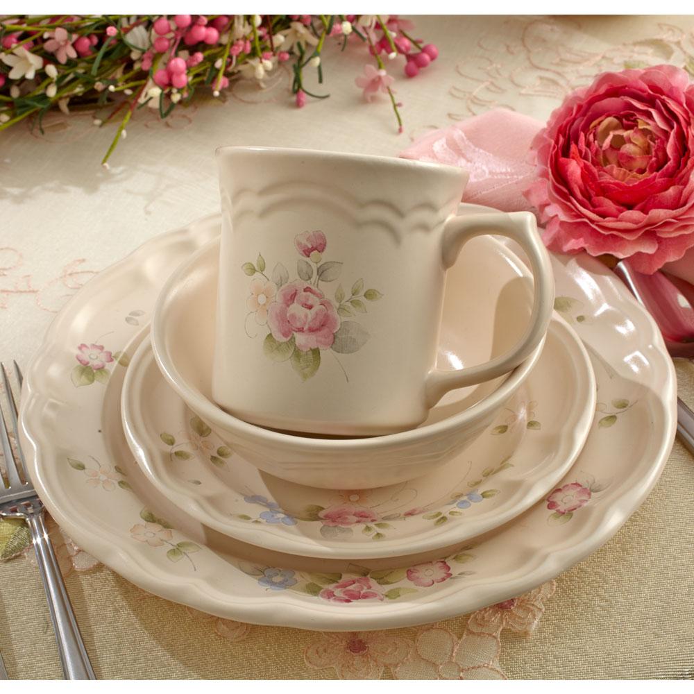 Tea Rose Set of 4 Mugs