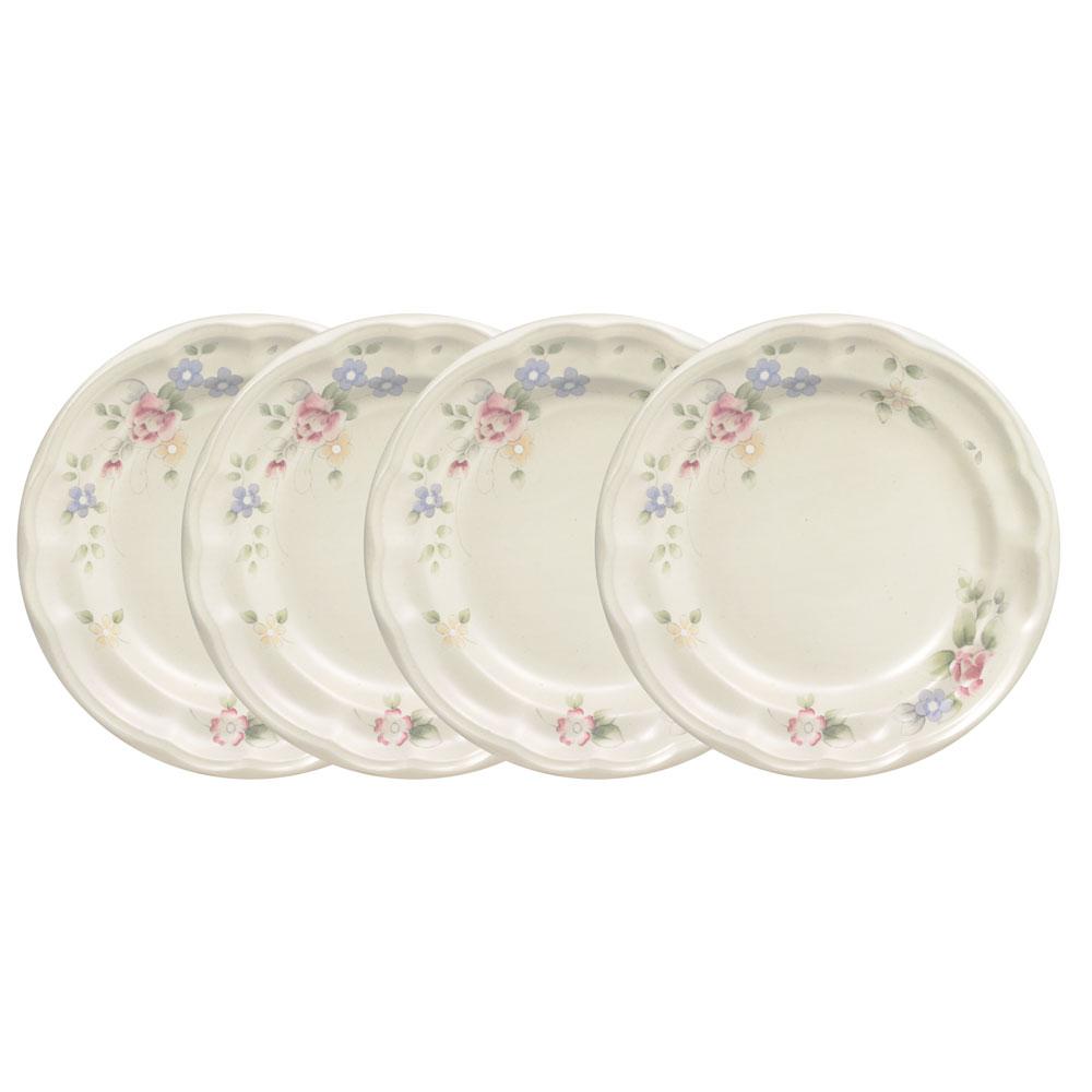 Tea Rose Set of 4 Salad Plates