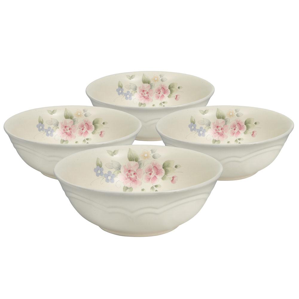 Tea Rose Set of 4 Super Soup Cereal Bowls