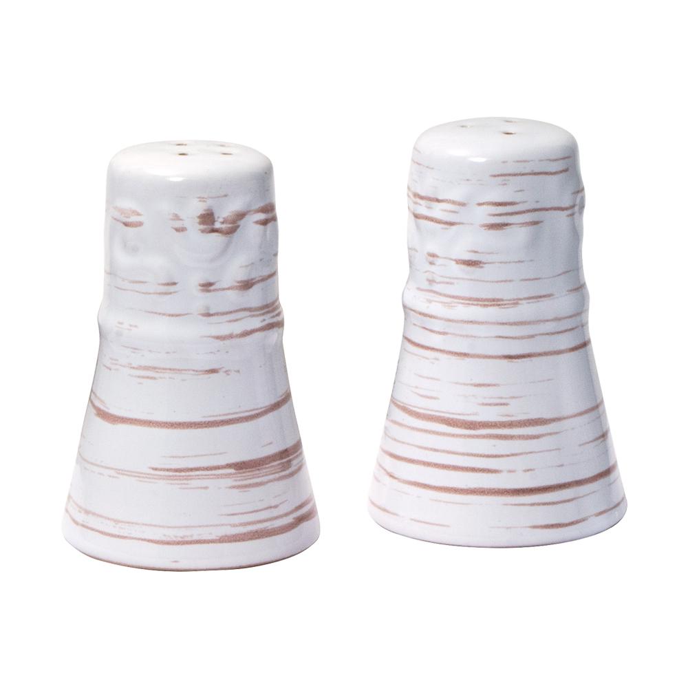 Trellis White Salt and Pepper Set