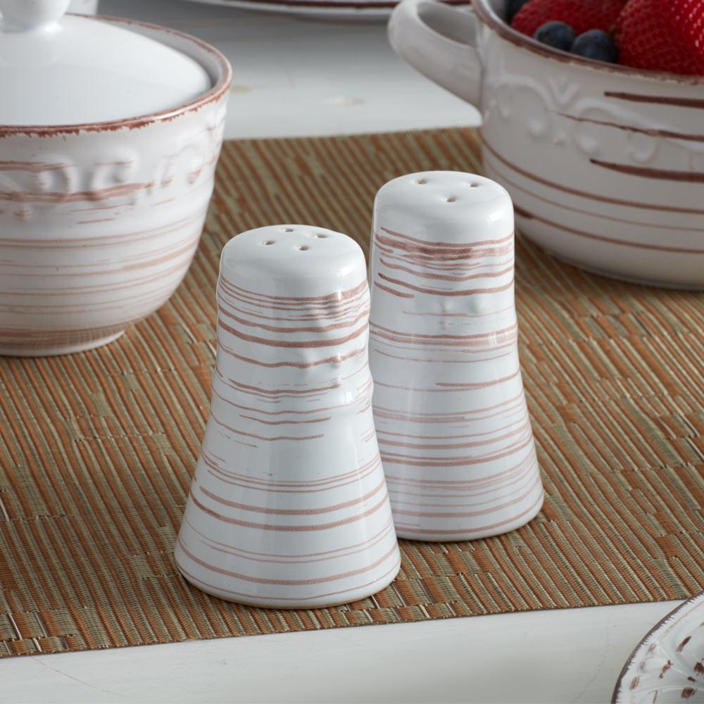 Trellis White Salt and Pepper Set