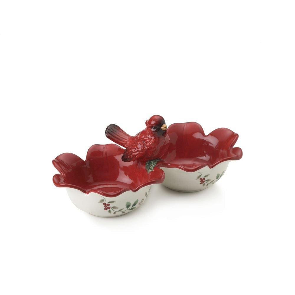 Winterberry® 2 Section Cardinal Serve Bowl