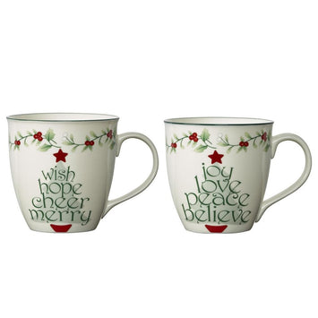 Pfaltzgraff Everyday Mug, Soon to Be Mrs. and One Lucky MR, 18-Ounce, Set of 2