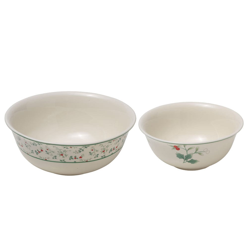 Winterberry® Set of 2 Holly Nesting Serving Bowls