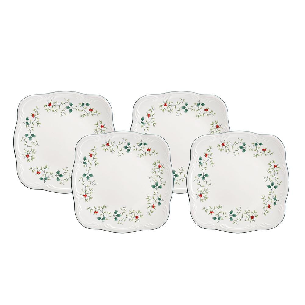 Winterberry® Set of 4 Square Dinner Plates